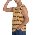 thumbnail image 3 of Balery Dachshund Dog Puppy Men's Sleeveless Muscle Shirts Workout Tank Top, Moisture Wicking, Odor Protection-Medium, 3 of 8