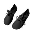 thumbnail image 1 of Wolfast Lace Up Flat Bottomed Color Matching Single Two Pairs Lazy Half Support Work Shoes,Black, 1 of 6