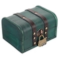 thumbnail image 5 of Raindrops 2-Pack Vintage Wooden Jewelry Box with Lock, Treasure Storage Chest, Decorative Wood Keepsake Box, 5 of 8