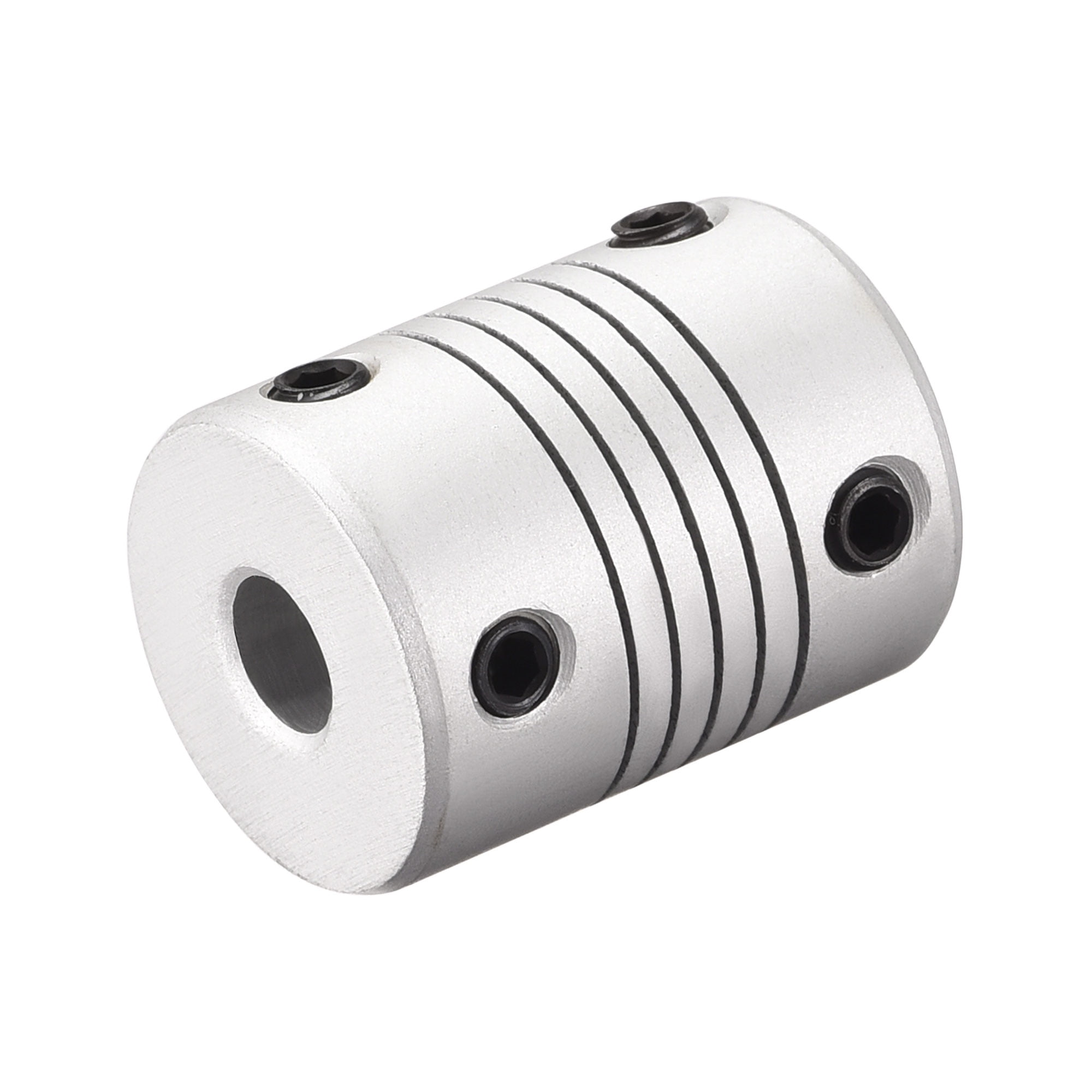 uxcell 9mm to 9mm Aluminum Alloy Shaft Coupling Flexible Coupler Motor Connector Joint L25xD19 Silver 