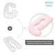 thumbnail image 5 of Almohada de embarazo MOON PARK en forma de U para todo el cuerpo, rosa, con funda, 5 of 7