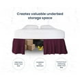 thumbnail image 3 of HNB Store Ruffled Bed Skirt Easy Fit 21" inch Drop | Microfiber Made | Decorative Short King Size Bedskirt | Wine, 3 of 7