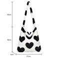 thumbnail image 2 of Bolso de hombro Bolso vintage Bolso grande de felpa Mujer Bandolera de invierno (corazón) Negro, 2 of 9