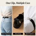 thumbnail image 7 of 6 Pack Adjustable Elastic Pant Waist Tighteners, No Sew Belt Clips for Loose Pants, Jeans, Skirts & Shoes, 7 of 7