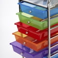 Seville Classics 10Drawer Organizer Cart w/ Wheels, Pearl MultiColor