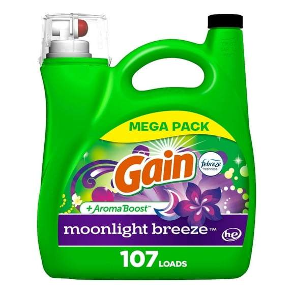 Gain   Aroma Boost Liquid Laundry Detergent (Pack 1) - 107 Loads, 154fl