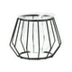 thumbnail image 2 of Jarrón hidropónico de vidrio | Maceta decorativa Iron Art Negra | Contenedor de mesa transparente 4.33x4.33x3.15 in | Arreglo floral moderno para sala de estar | Mostrar plantas acuáticas, hiedra, 2 of 6