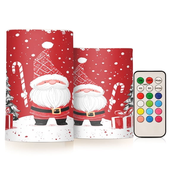 BZSMCE Flameless Candles LED Lights Cute Santa Claus Creativity Battery Candles