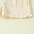 thumbnail image 6 of Ulitacool Girl’S Outfits Summer Style Homewear Round Neck Short Sleeved Top Elastic Waist And Short Pants Butterfly Knot Pattern Sleepwear Retro Clothes Wh2 12-18 Months, 6 of 9