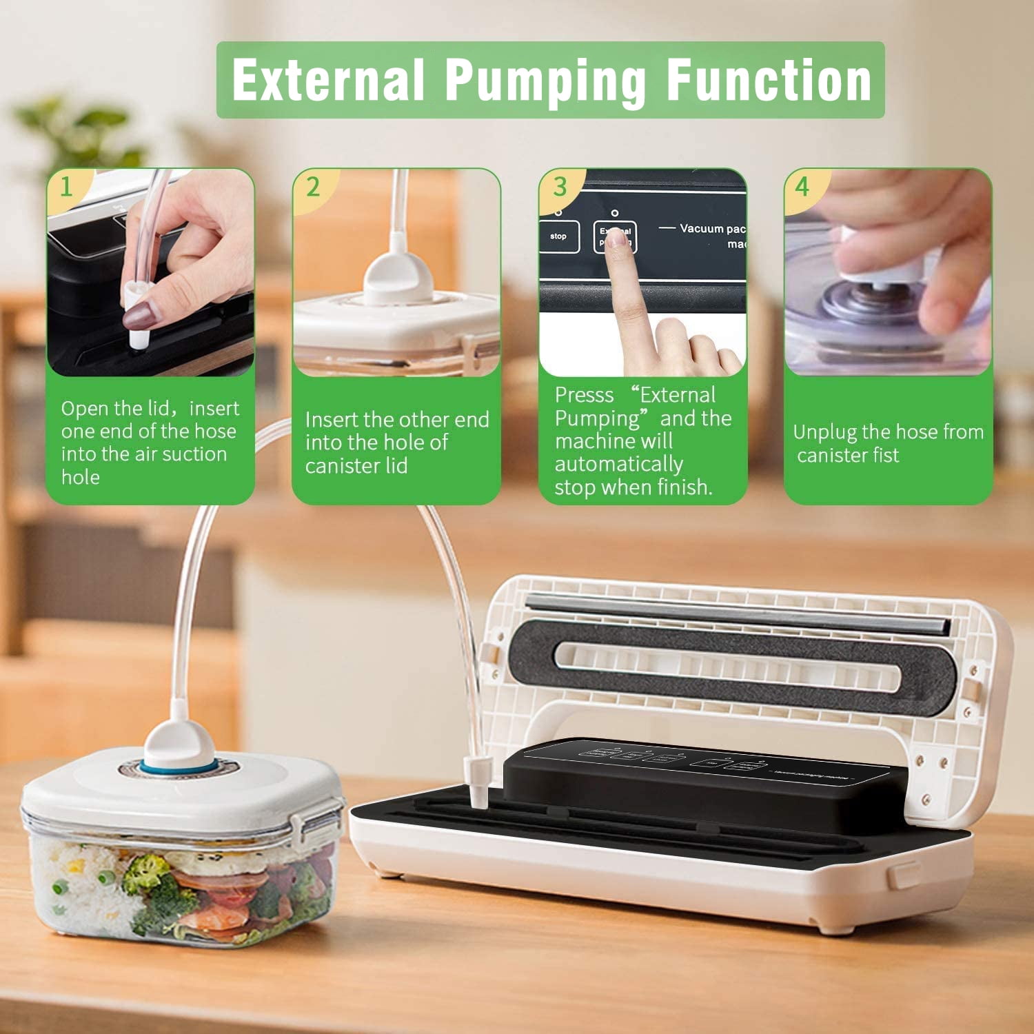 MDHAND Commercial Vacuum Sealer Machine Seal a Meal Food Saver System Tool  With 10 Free Bags 