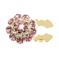 thumbnail image 2 of Abbracc Decorative Rhinestone Button Cover Party Daily Clip on for Adults Bags Dress gold pink, 2 of 9