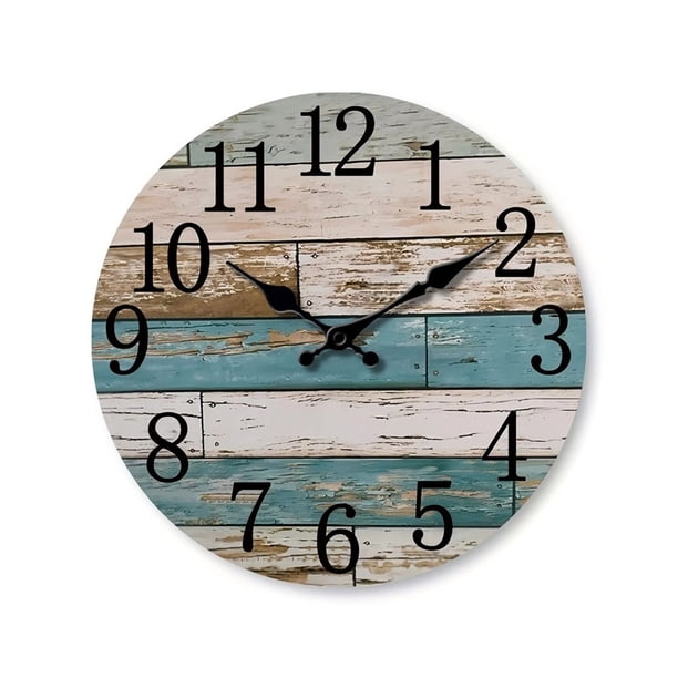 Reloj de Madera con Decoración Creativa y Diseño Silencioso Reloj de Cuarzo con Estilo Retro y Vintage