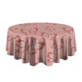 thumbnail image 5 of Pink Butterfly Pattern Round Tablecloth 60"x60",Wrinkle Wipeable Table Cloth for Kitchen Dining Room Picnic Patio Party, 5 of 6