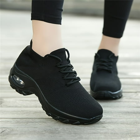 

Women s Air Cushion Sole Lightweight Mesh Sneakers Breathable Mesh Lace-Up Running Shoes Women s Footwear