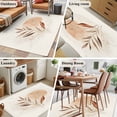 thumbnail image 5 of Beige Geometric Area Rug 4x6 FT, Non Slip Kids Room Carpet, Modern Abstract Art Botanical Washable Soft Floor Carpet Non-Shedding Throw Rug for Dorm Kitchen Study Room Home Office Bedside, 5 of 9