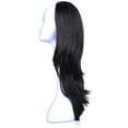 thumbnail image 2 of Onedor 23" Curly Hair Women Ladies 3/4 Half Wig Premium Japanese Synthetic Premium Japanese High-Temperature Fiber fibers Wigs with Secured Mesh Head Cap (Slightly Curl, R1), 2 of 6