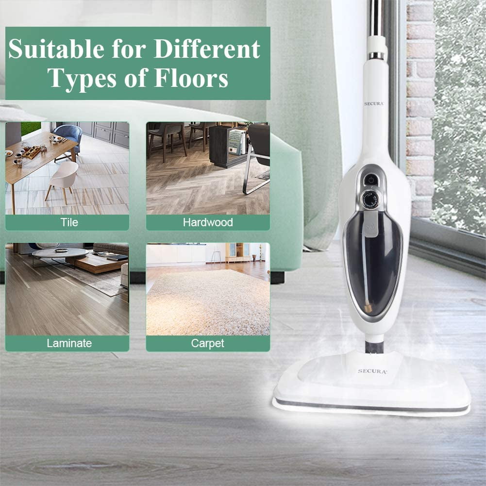 Buy Secura Steam Mop 10in1 Convenient Detachable Steam Cleaner, White