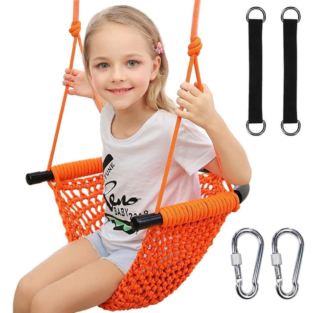 Hi-Na - Asiento de columpio para niños, para asiento de cuerda para niños, columpio para interiores multicolor