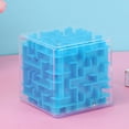thumbnail image 3 of Juguetes de Ciencia Laberinto 3D Cubo mágico Transparente Cubo de rompecabezas de seis lados Bola rodante (Azul) Tmvgtek Nuevos Originales, 3 of 7