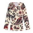 thumbnail image 4 of Manteaux pour Femmes, Cardigan à Manches Longues Imprimé, Boutons Ouverts, Haut Mat, 4 of 5