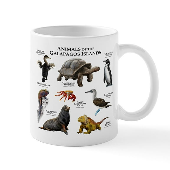 CafePress - Animals Of The Galapagos Islands Mug - 11 oz Ceramic Mug - Novelty Coffee Tea Cup