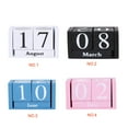 thumbnail image 4 of DESTYER Wooden Desktop Block Calendar Shabby Chic Date Home Desk Office Table Decor White, 4 of 7