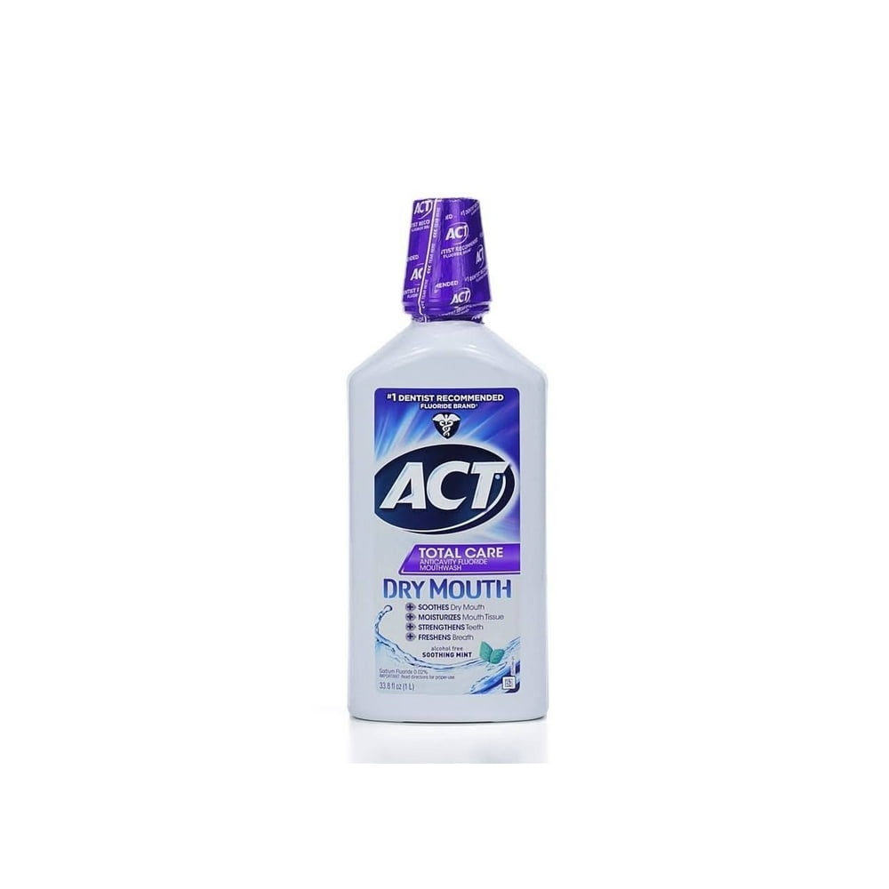 ACT Total Care Anticavity Fluoride Mouthwash Dry Mouth, 33.8 Ounce