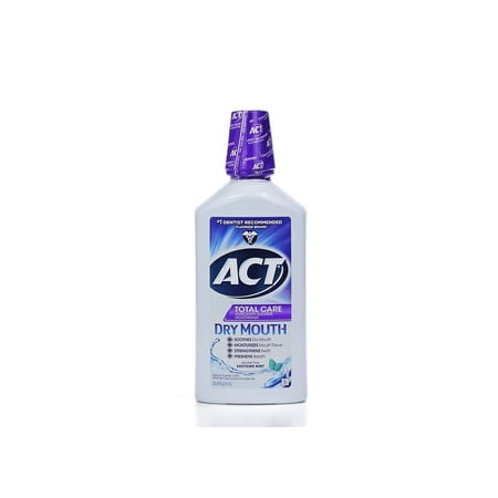 ACT Total Care Anticavity Fluoride Mouthwash Dry Mouth, 33.8 Ounce, Soothe Dry Mouth. By Act Mouthwash From