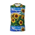 thumbnail image 6 of Picia Landscape With Sunflowers mens Cotton Tank Undershirts , Moisture-wicking Ribbed Tanks, Lightweight Cotton Tank Undershirts-X-Large, 6 of 8