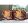 thumbnail image 6 of Ambesonne Autumn Throw Pillow Cover 4 Pack, Forest Trees Leaves, 18", Orange Brown, 6 of 7