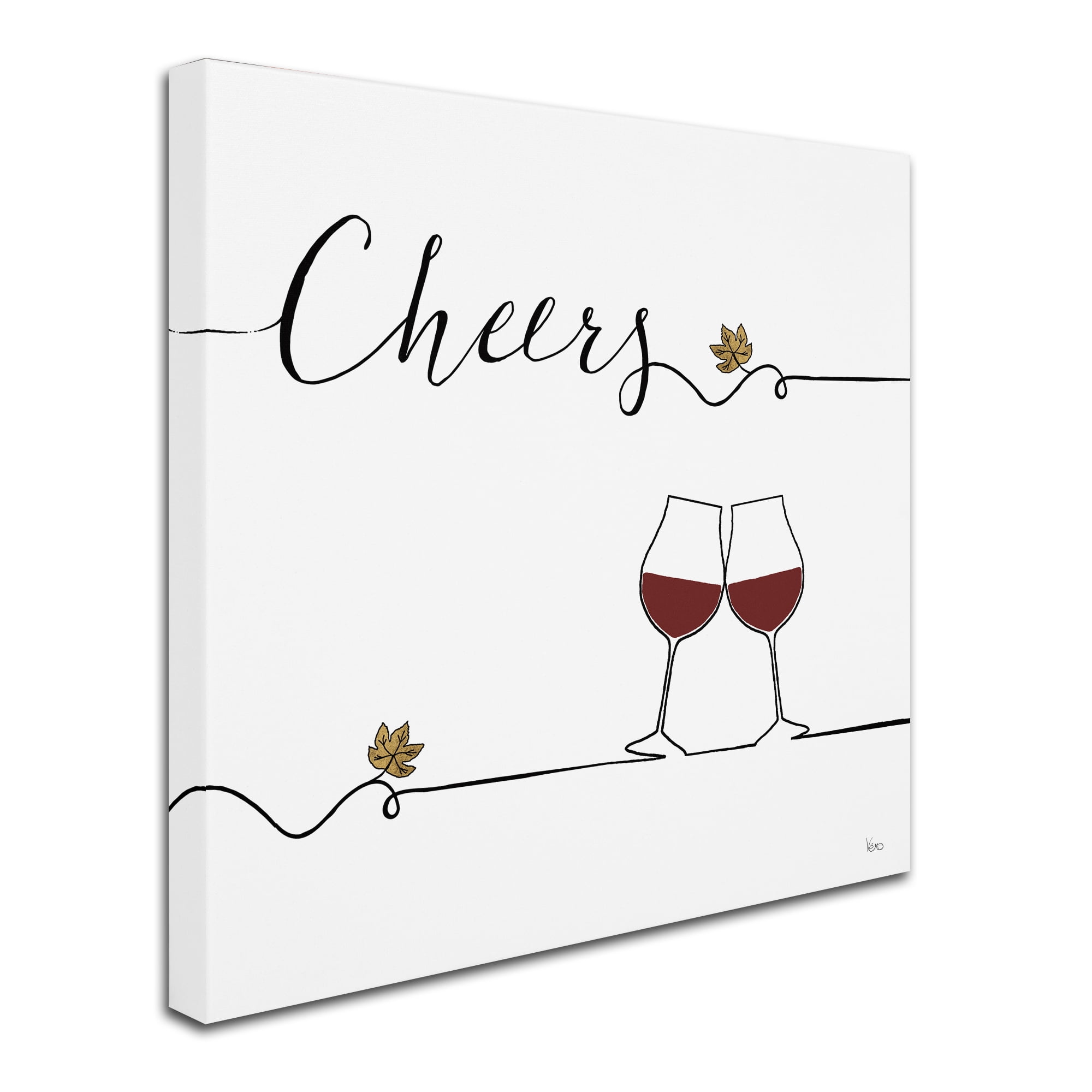 Trademark Fine Art 'Underlined Wine V' Canvas Art by Veronique Charron