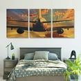 thumbnail image 5 of Shadudu Plane Sunset Clouds Canvas Wall Decor Triptych for Living Room Bedroom Office, Set of 3 Abstract Wall Pictures, 12x16 Inches 12"x16"x3pcs, 5 of 6