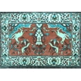 thumbnail image 1 of Ahgly Company Indoor Rectangle Animal Light Blue Traditional Area Rugs, 2' x 4', 1 of 4
