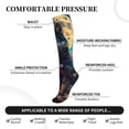 thumbnail image 2 of Pofeuu Starry Sky Moon Wolf Leader Print Compression Socks for Women & Men Circulation - Best Support for Nurses,Running,Athletic,Sports, 2 of 7