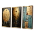 thumbnail image 3 of Designart "Vintage Minimalism Full Moon Mystery II" Modern Geometric Framed Wall Art Set Of 3 - Gold Abstract Geometric Frame Gallery Set For Office Decor, 3 of 6