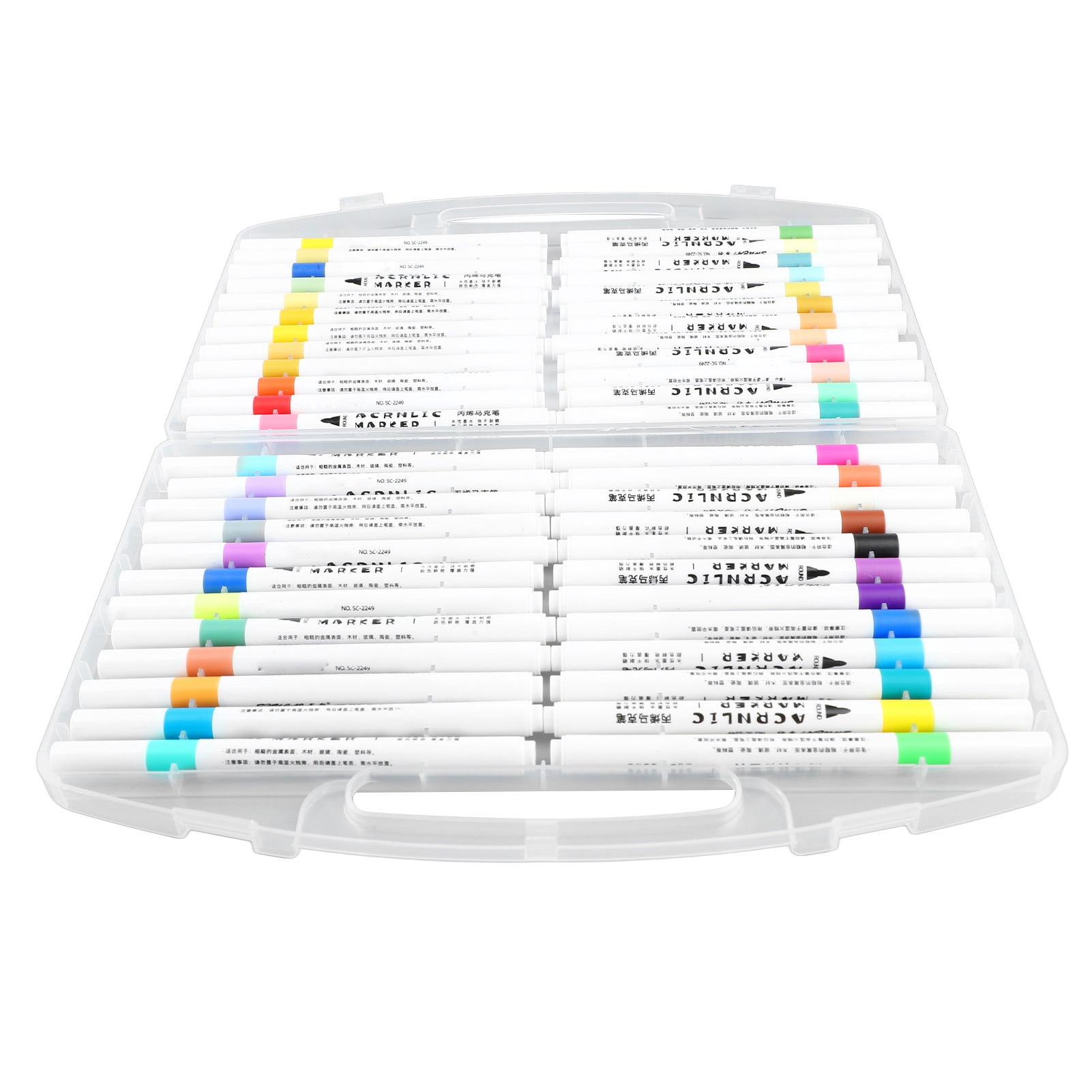 Acrylic Markers, Lasting Fiber Tip Widely  Marker Pens 48 Colors  for Paper for Stone