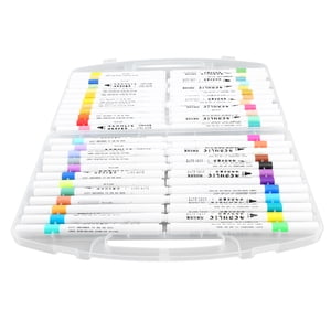 Marqueurs acryliques, Stylos à pointe de fibre de lasting 48 Couleurs pour papier pour pierre