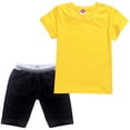 thumbnail image 3 of Summer Kids Casual Solid Short Sleeve T Shirt And Shorts For Girls Outfits Baby, 3 of 3