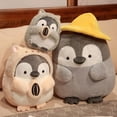 thumbnail image 4 of 25cm-45cm New Big Cute Penguin With Melon Seeds Plush Doll Cartoon Animal Plush Toys Kawaii Anime Hamster Hat Gift For Girls, 4 of 5