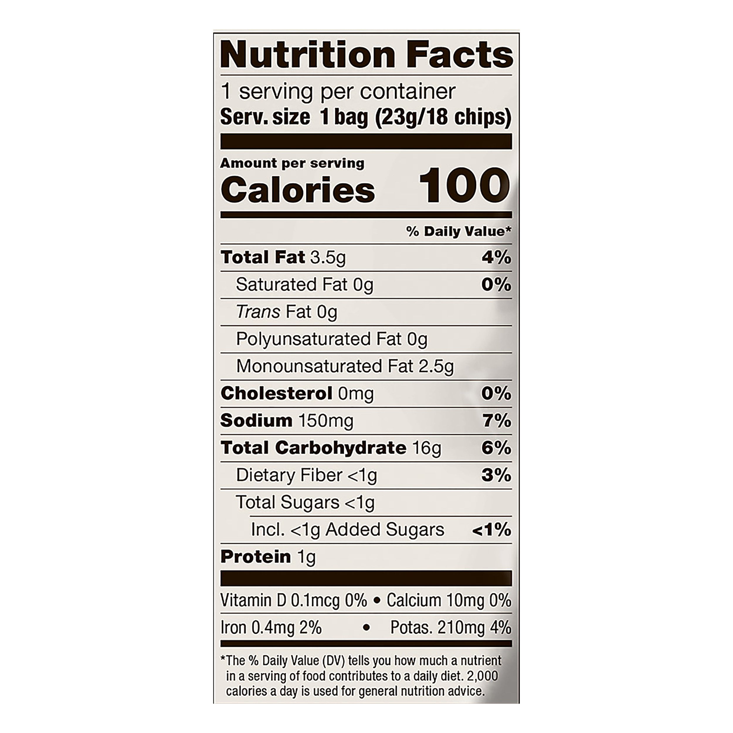 Popchips All Natural Potato Chips, Sour Cream and Onion Flavored, 0.8 oz Bag