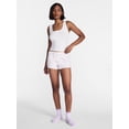 thumbnail image 2 of No Boundaries Cloud Core Sleepwear Tank Top and Shorts Sleep Set, 2-Piece, Women's XXS-3X, 2 of 5