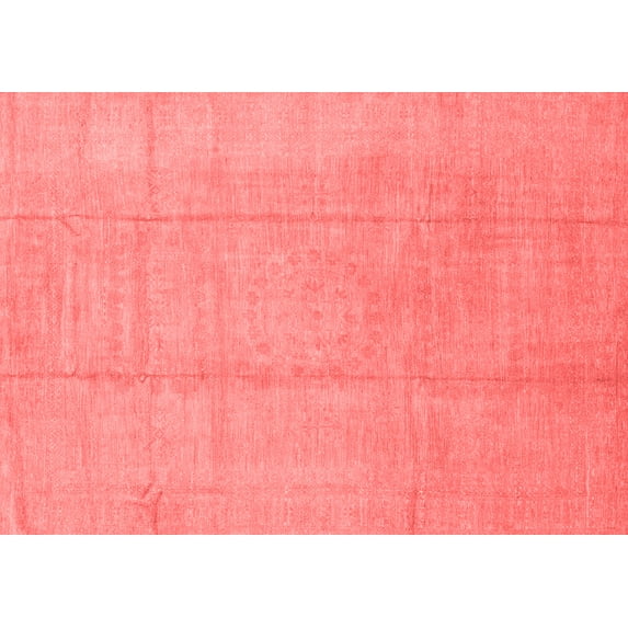 Ahgly Company Indoor Rectangle Abstract Red Modern Area Rugs, 6' x 9'