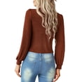 thumbnail image 5 of Cárdigan de mujer Irfora Camisa de mujer de manga larga con cuello en V Botones Crop Casual Cardigan Irfora Cárdigan de mujer, 5 of 5