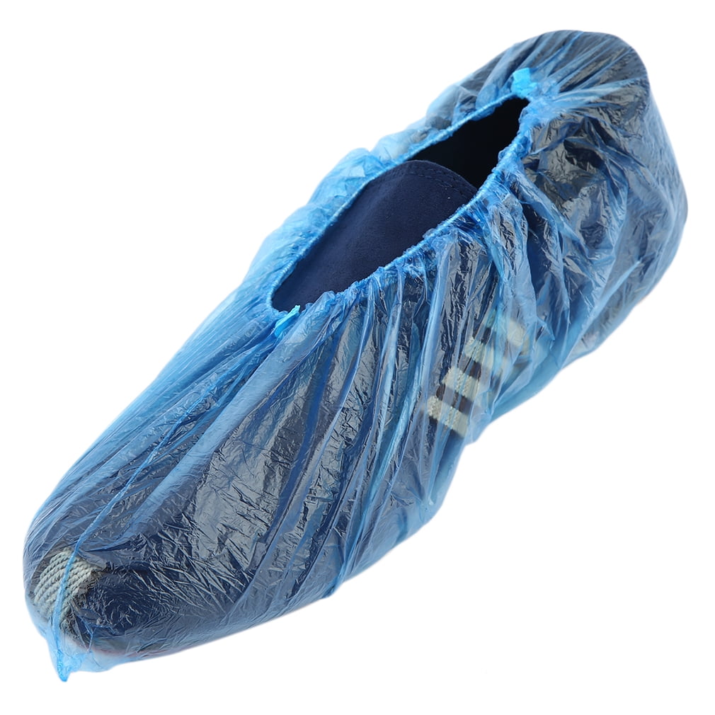 100Pcs Set Disposable Plastic Shoe Covers Rooms Outdoors Waterproof Rain Boot Carpet Clean... by