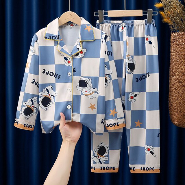 Marvels Spiderman Astronauta Niños Pijamas Conjunto BoysClothes Pantalones Conjunto Ropa de dormir de dibujos animados Niños Pijamas Trajes Niño Pyjama12 altura 115-125cm heqiyong CONDUJO