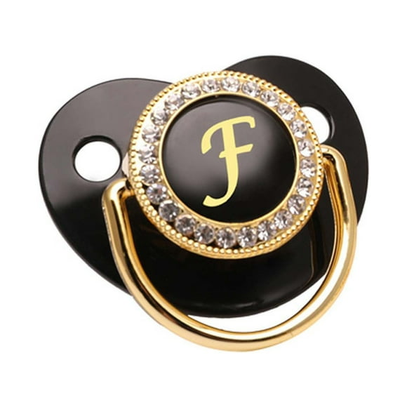 Fiudx Chupete para Bebé, Diseño de Diamantes de Imitación Brillantes, Forma Ergonómica para Facilitar La Succión, Construcción de Una Sola Pieza Sin Costuras para Mayor Seguridad, Regalo para Baby Sh