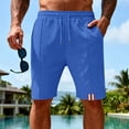 thumbnail image 2 of LNZGNM Mens Sweat Shorts Drawstring Elastic Waist Sports Shorts Stylish Lightweight Breathable Short Pants Training Shorts with Pockets,Royal Blue 3XL, 2 of 8