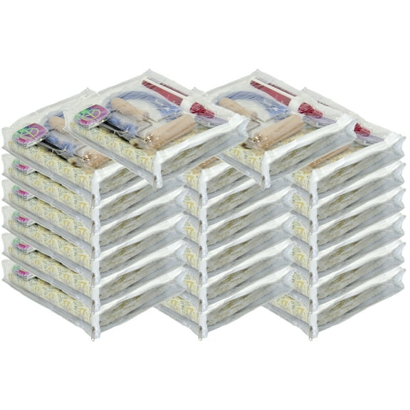 20-Pack Heavy Duty Vinyl Zippered See-Through Storage Bags (Clear) (9" x 11" x 2") for Jewelry, Shirts, Cosmetics, Arts & Crafts Supplies and Much More! 0.9 Gallon