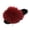 Red, variant on Women's Faux Fur Slides Slippers Winter Trendy Fashion Fluffy Fuzzy Sandals Open Toe Furry Slippers for Indoor Outdoor Daily Home Bedroom