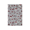 thumbnail image 1 of Mushroom Hanging Pocket Organizer, Pattern with Amanita Fungus on Neutral Background Print, Printed Polyester Storage Bag with Pockets, 14" x 20", Pale Taupe Vermilion, 1 of 2